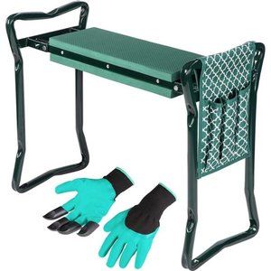Garden Kneeler And Stool - Foldable Garden Seat -  Heavy Duty and Lightweight
